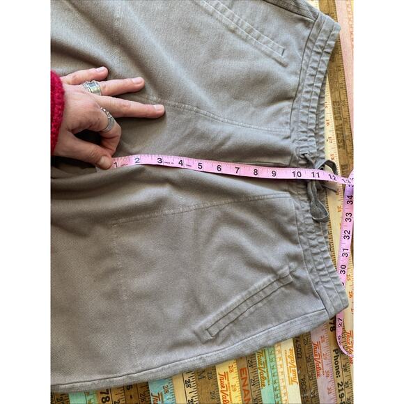 J Jill M Elastic Waist Pull On Stretch Cotton Jogger Pant Pockets Oatmeal Khaki - Picture 11 of 12